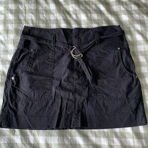 Calvin Klein Jeans Black Tie Front Bubble Mini Skirt Casual
